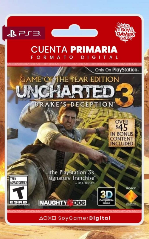 Uncharted 3 Goty edition PS3