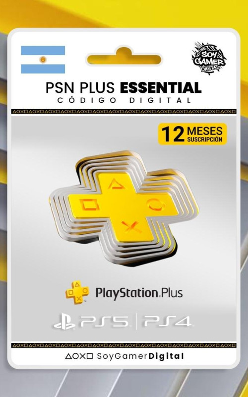 PSN PLUS ESSENTIAL 12 Meses Cuenta Argentina PS4/PS5