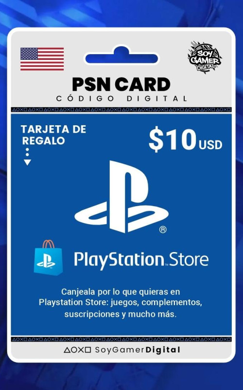 PSN CARD 10 USD Cuenta USA PS4/PS5