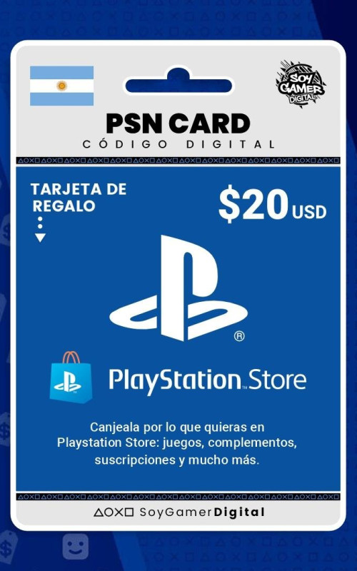 PSN CARD 20 USD Cuenta Argentina PS4/PS5