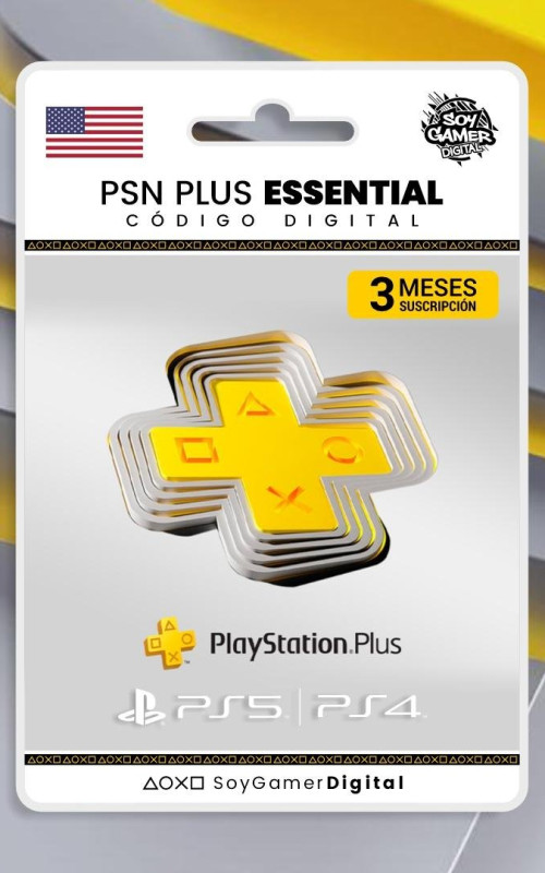 PSN PLUS ESSENTIAL 3 Meses Cuenta USA PS4/PS5
