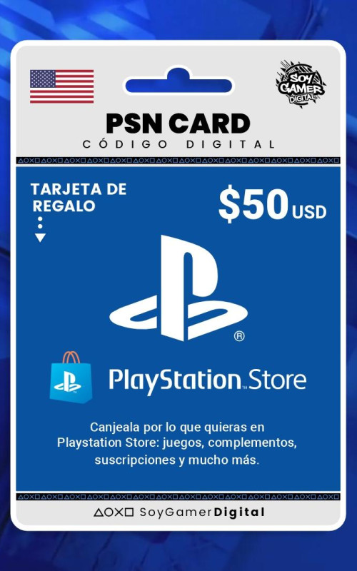 PSN CARD 50 USD Cuenta USA PS4/PS5
