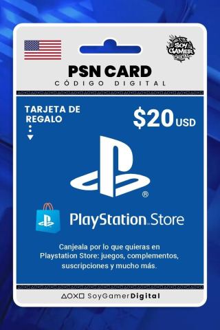 PSN CARD 20 USD Cuenta USA PS4/PS5