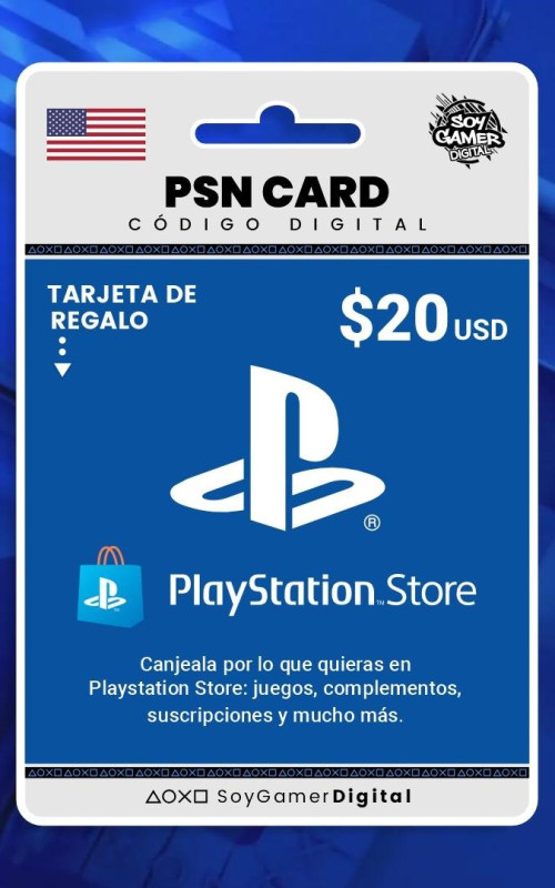 PSN CARD 20 USD Cuenta USA PS4/PS5